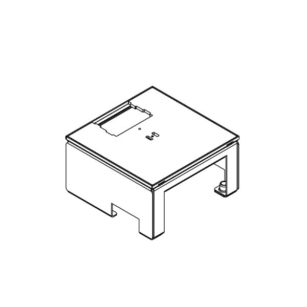 Produktbild UBD 162 001  -  Unterflur-Bodendose UBD 160 inkl. belegtem Deckel aus 4mm SVZ, ohne Schutzkante, mit Ausschnitt